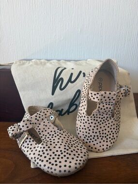 Piper Finn leather Polka Dot T-Strap Toddler Shoes